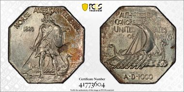 1925 AR Medal Norse American, Thick MS63