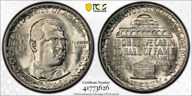 1947 50C Booker T. Washington MS65