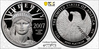 2007-W $50 Statue of Liberty PR70DCAM