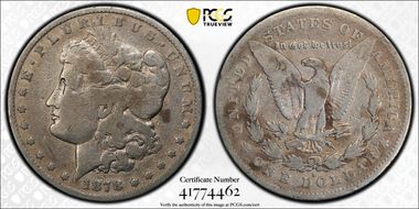 1878-S $1 VAM 72, Long Arrow Shaft G6