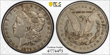 1879-S $1 VAM 77, Rev. of 1878 VF30