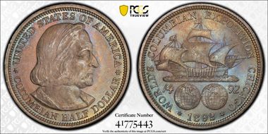 1892 50C Columbian MS65