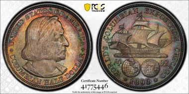 1893 50C Columbian MS65