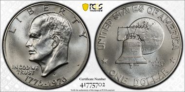 1976-S $1 Silver MS66