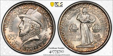 1937 50C Roanoke MS67