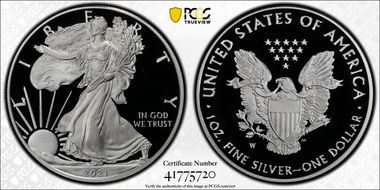 2021-W  $1 Silver Eagle - Type 1 PR69DCAM