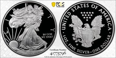 2021-W  $1 Silver Eagle - Type 1 First Strike PR69DCAM