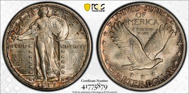 1917-D 25C Type 2 MS63FH