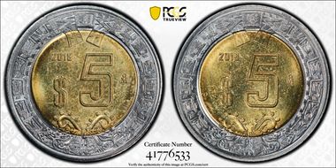 2018-Mo 5 Peso MS65