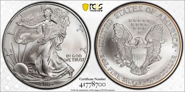 2004 $1 Silver Eagle MS69
