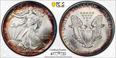1987 $1 Silver Eagle MS69