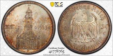 1934-D 5 Mk Potsdam with Date J-356 MS64+