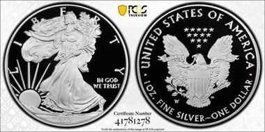 2021-W  $1 Silver Eagle - Type 1 First Strike PR70DCAM