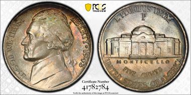 1943/2-P 5C MS67+ FS