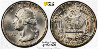 1936-D 25C MS67+