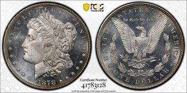 1878 7TF $1 Reverse of 1879 MS65+ DMPL