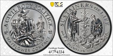 2020 Medal Mayflower 400th Anniversary Reverse Proof PR70