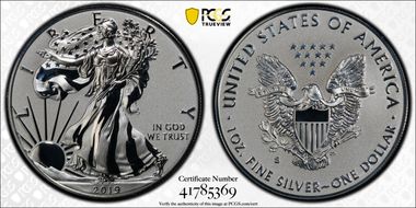 2019-S $1 Silver Eagle Enhanced Rev PR PR70