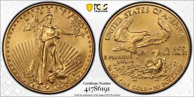 1992 $10 Gold Eagle MS67