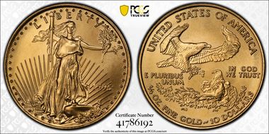 1995 $10 Gold Eagle MS69