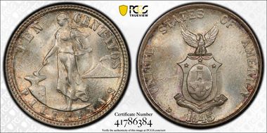 1945-D 10C Allen-9.05b Doubled Die MS66