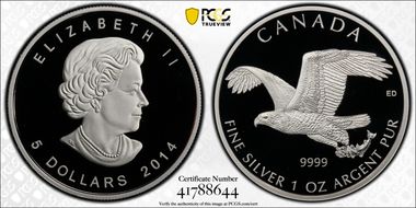 2014 $5 Bald Eagle PR69DCAM