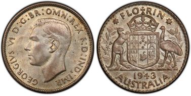 1943-S Florin KM-40  Ag MS63