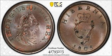 1805 1/2D S-6621 MS64+ BN