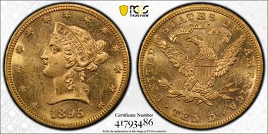 1895 $10 MS62