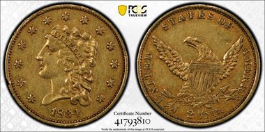 1834 $2.50 Classic XF40