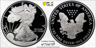 1995-P $1 Silver Eagle PR67DCAM