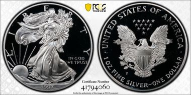 1997-P $1 Silver Eagle PR68DCAM