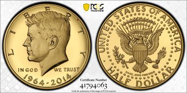 2014-W 50C Gold JFK 50th Anniversary PR69DCAM