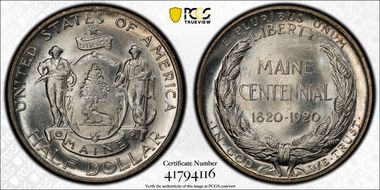 1920 50C Maine MS66
