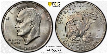 1971-D $1 MS67