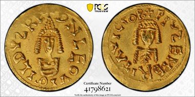 (575-86) Tremisses CNV-49.1 Miles-40a DNLEOVIGILDV-PIVEMERIT MS63