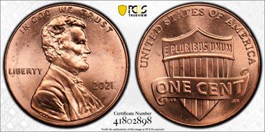 2021 1C Shield Early Find MS66RD