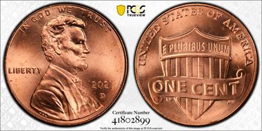 2021-D 1C Shield Early Find MS66RD