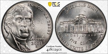 2021-D 5C Early Find MS66FS