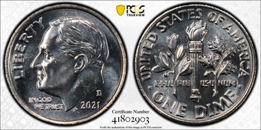 2021-D 10C Early Find MS66FB