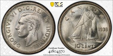 1938 10C MS64+