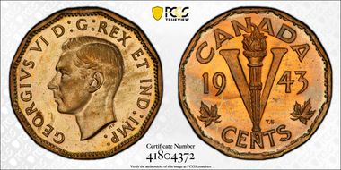 1943 5C Tombac MS64