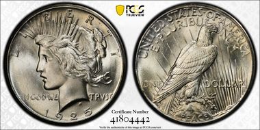 1925 $1 MS66