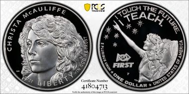 2021-P $1 Christa McAuliffe First Strike PR69DCAM