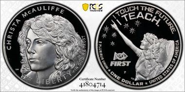 2021-P $1 Christa McAuliffe First Strike PR69DCAM