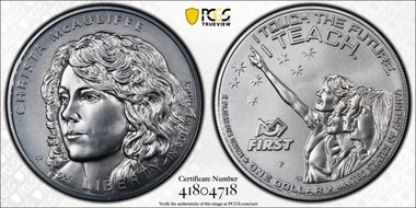 2021-P $1 Christa McAuliffe First Strike MS69