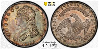 1835 50C O-106 MS63+