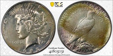 1923-S $1 VAM 1W Hair Die Break N1