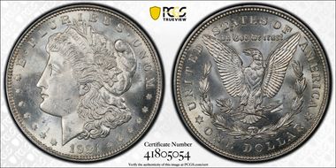 1921 $1 Morgan MS63