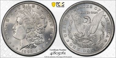 1896 $1 MS65